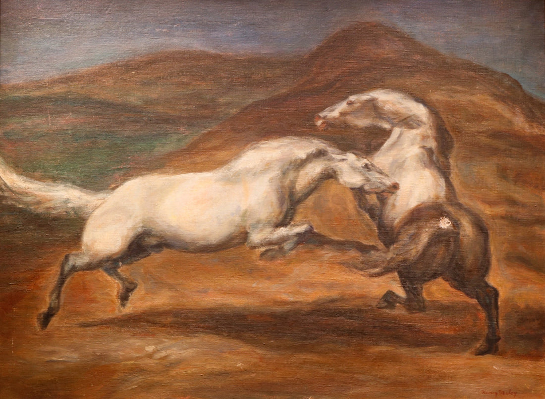 Fighting Stallions by Henry J. Meloy