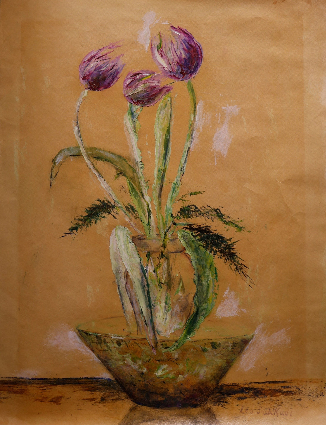 Vase of Tulips by Leo Sarkadi-Schuller