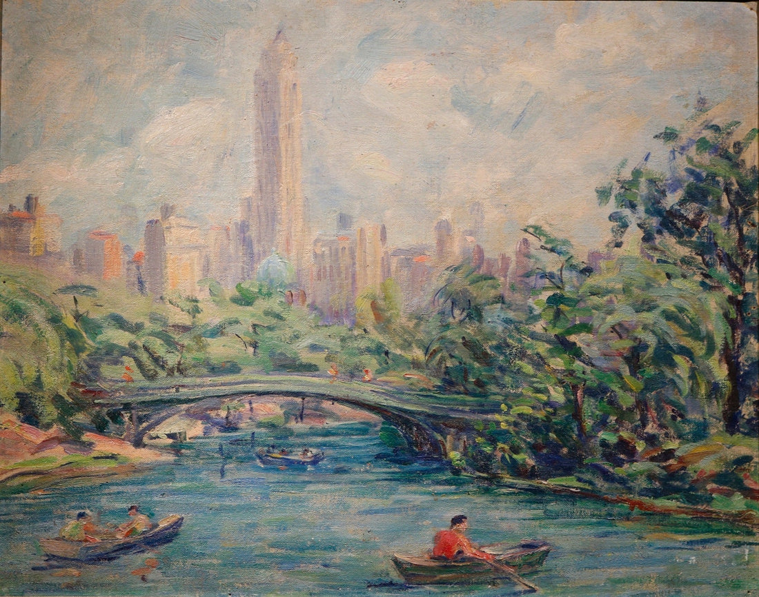 The Lake in Central Park by Inez Abernathy