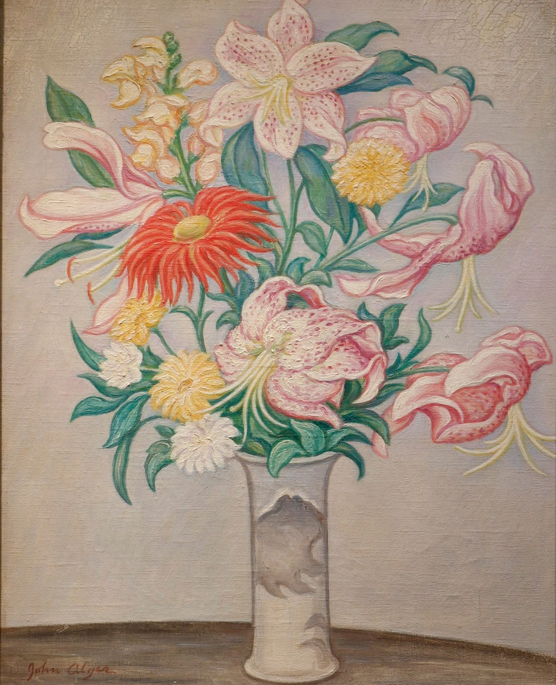 Alger, John Herbert (1879-1967) "Bouquet with Lilies"