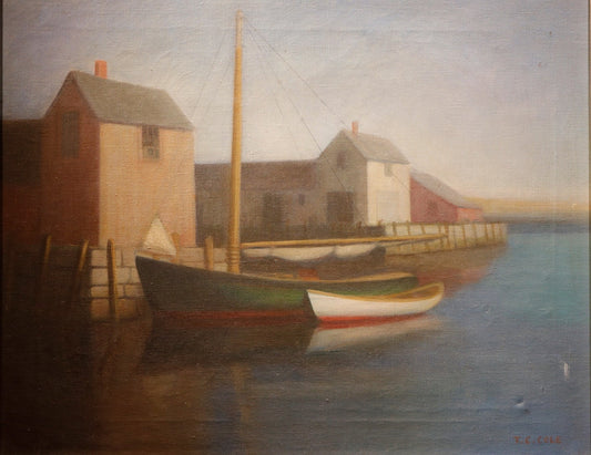 Old Fish Wharves, Rockport by Thomas Casilear Cole