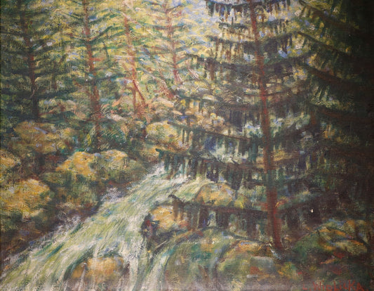 Mountain Torrent by Leopold Widlizka