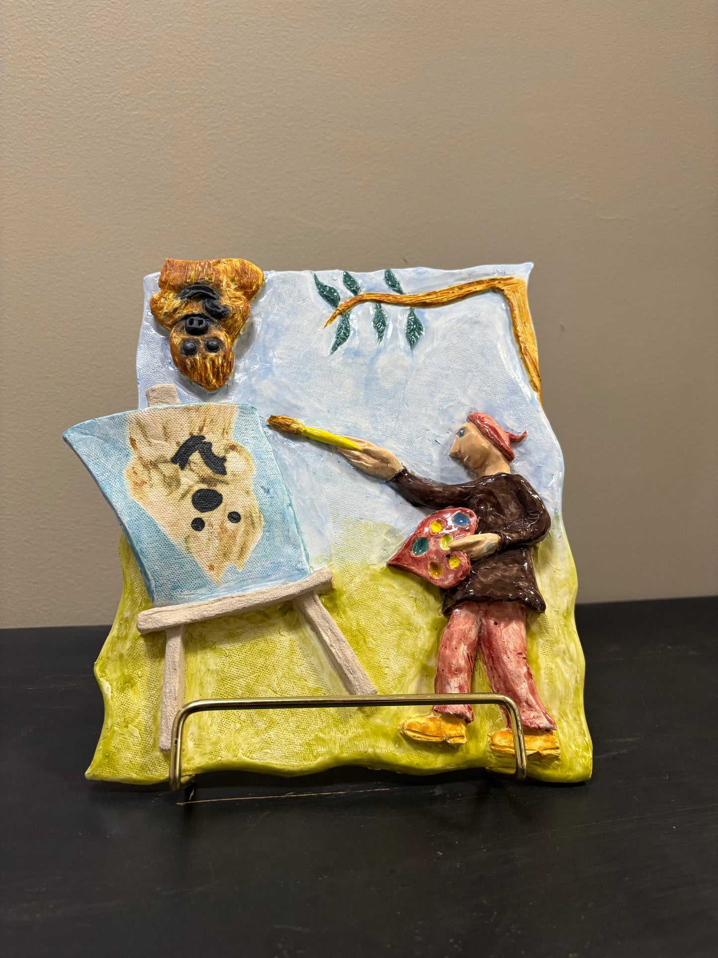 Ceramic Painter Plaque by Louise Michaud