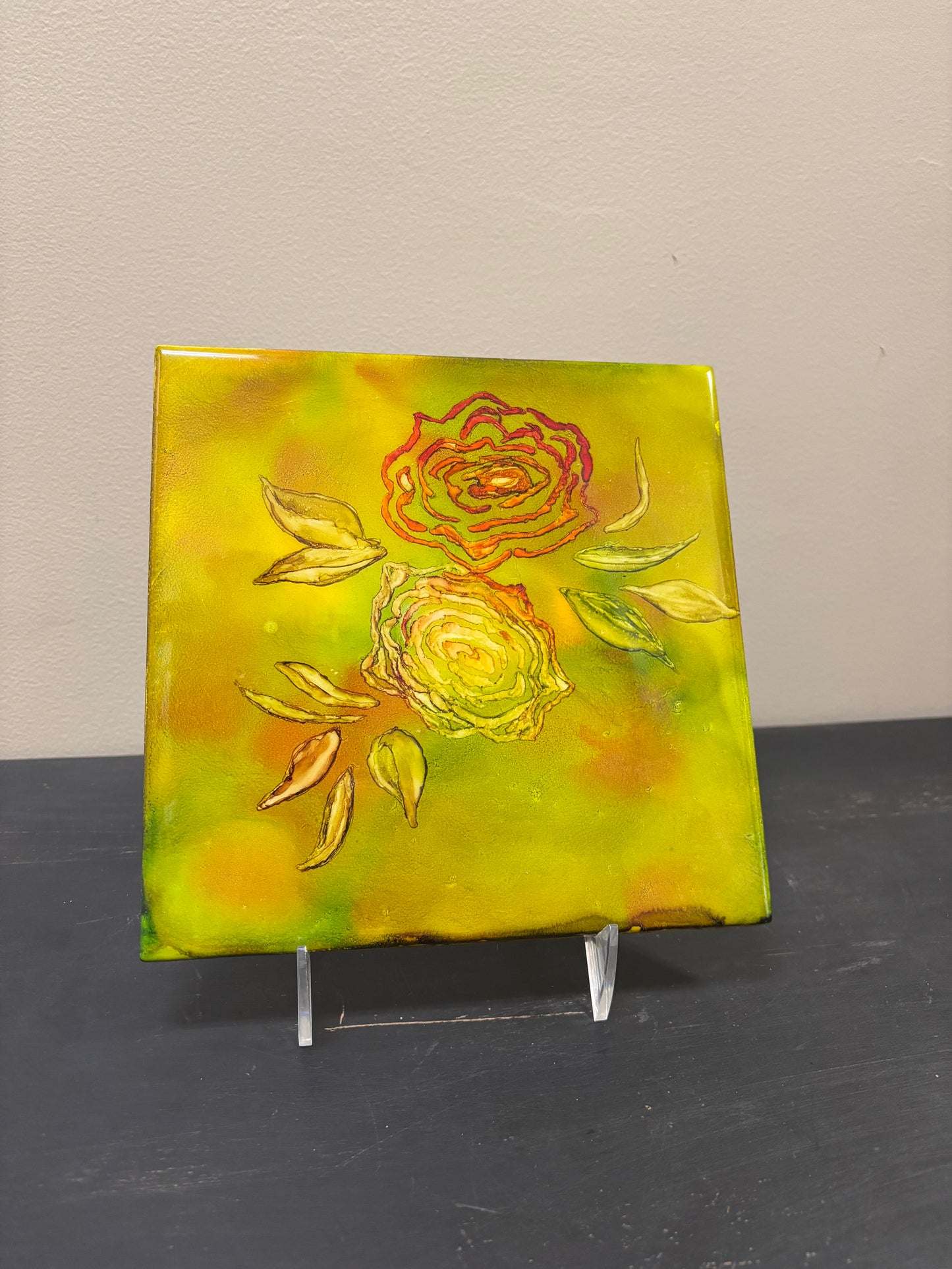 Alcohol Ink Tile